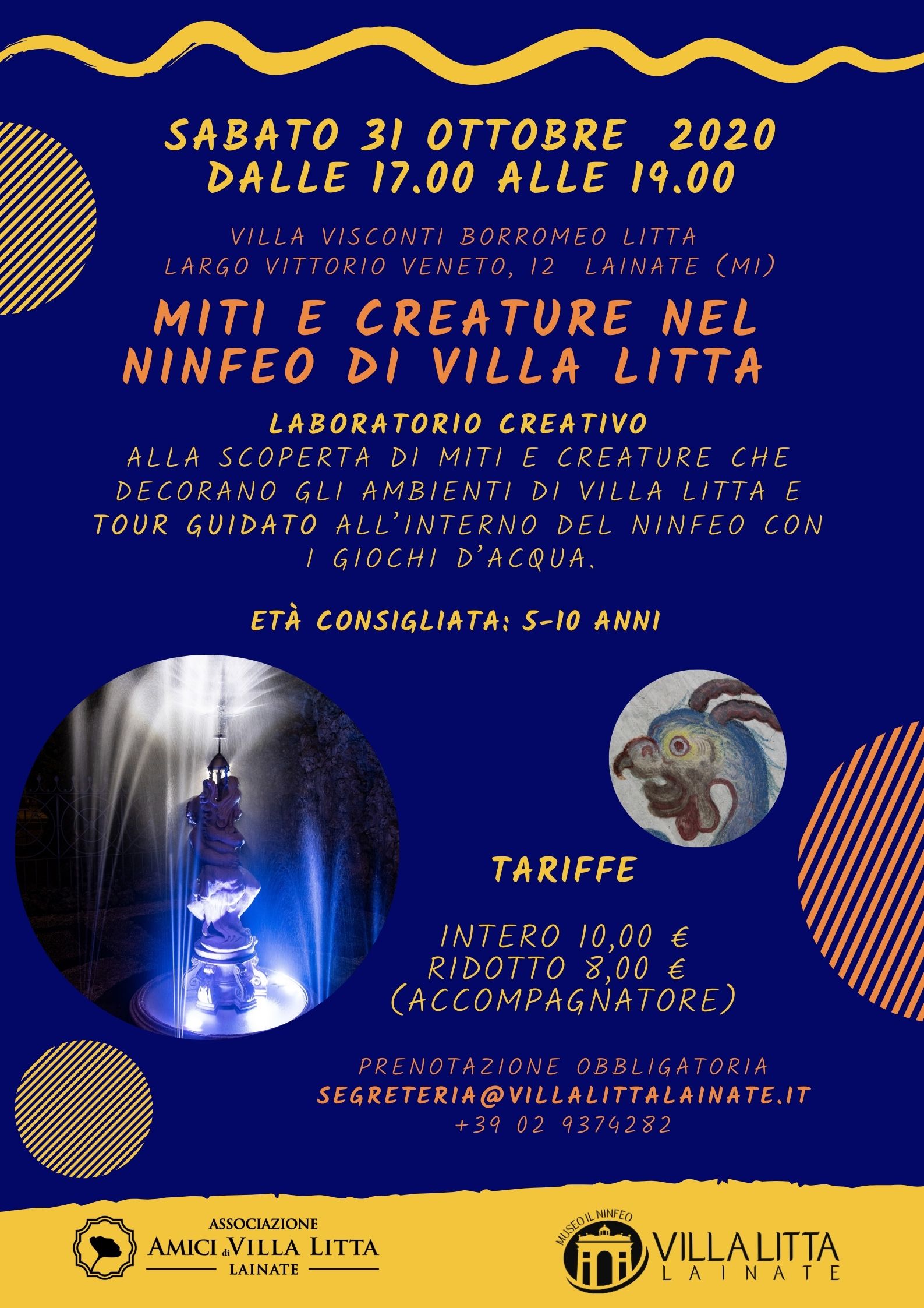 EVENTO SOSPESO Miti e Creature nel Ninfeo di Villa Litta